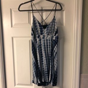 Blue tie dye dress